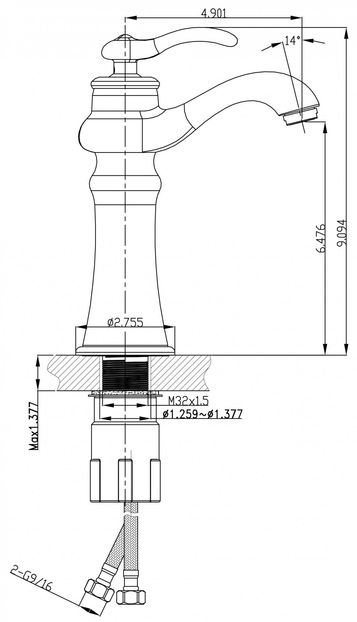 American Imaginations AI-17949 Square Vessel Set In White Color With Deck Mount CUPC Faucet
