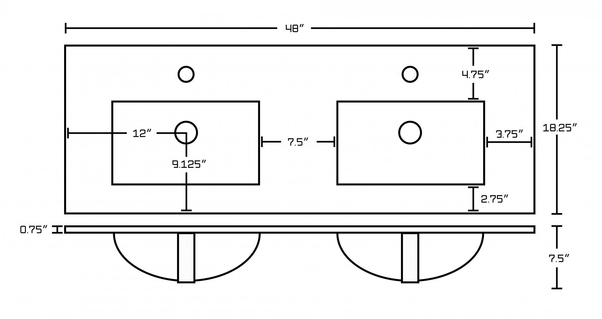 American Imaginations AI-8465 Plywood-Melamine Vanity Set In Dawn Grey With Single Hole CUPC Faucet