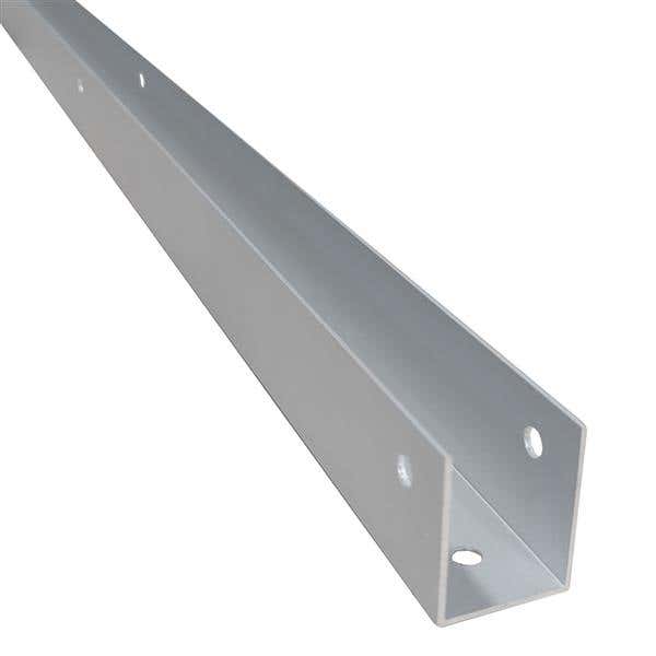 Jacknob 141752 U-bracket 1" X 57" M12197 w/ Aluminum Material & Clear Anodized Finish