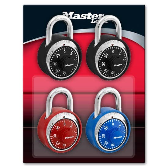 Master Lock 1503DCOV Combination Padlock (Assorted Dial Colors)