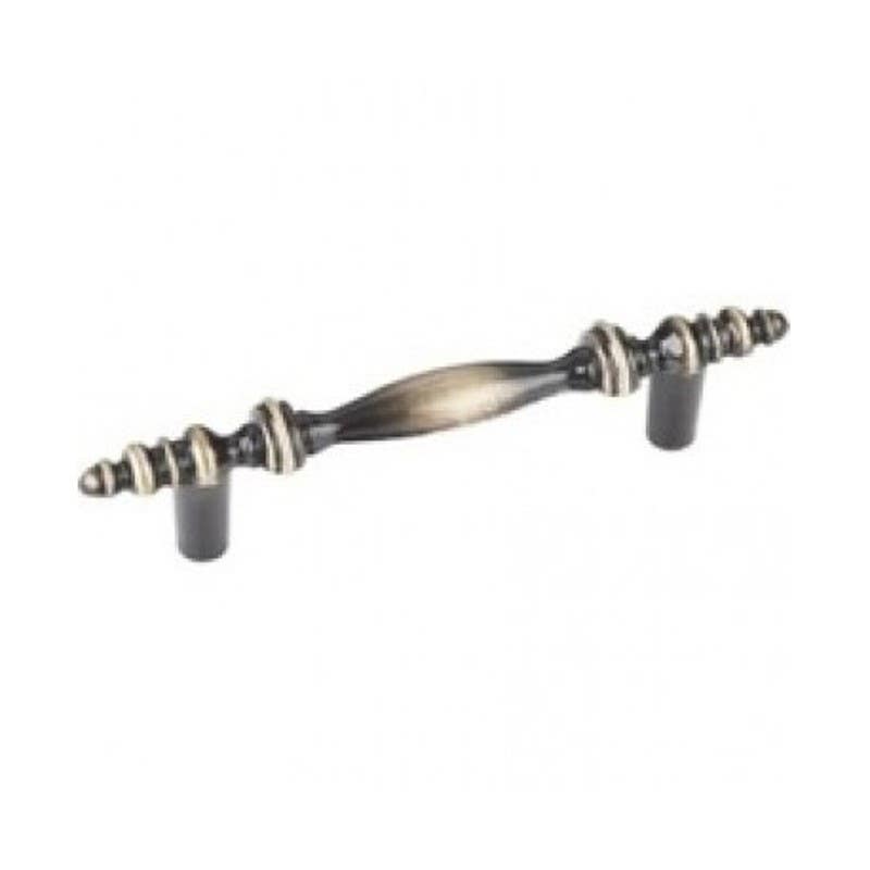 Elements 1018-AB Kingsport Cabinet Pull, Center To Center Length-3", Finish-Brushed Antique Brass
