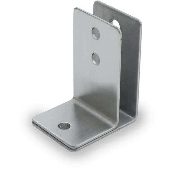 Jacknob 1 Urinal Screen Bracket One Ear Stamped w/ Stainless Steel Material & Satin Finish