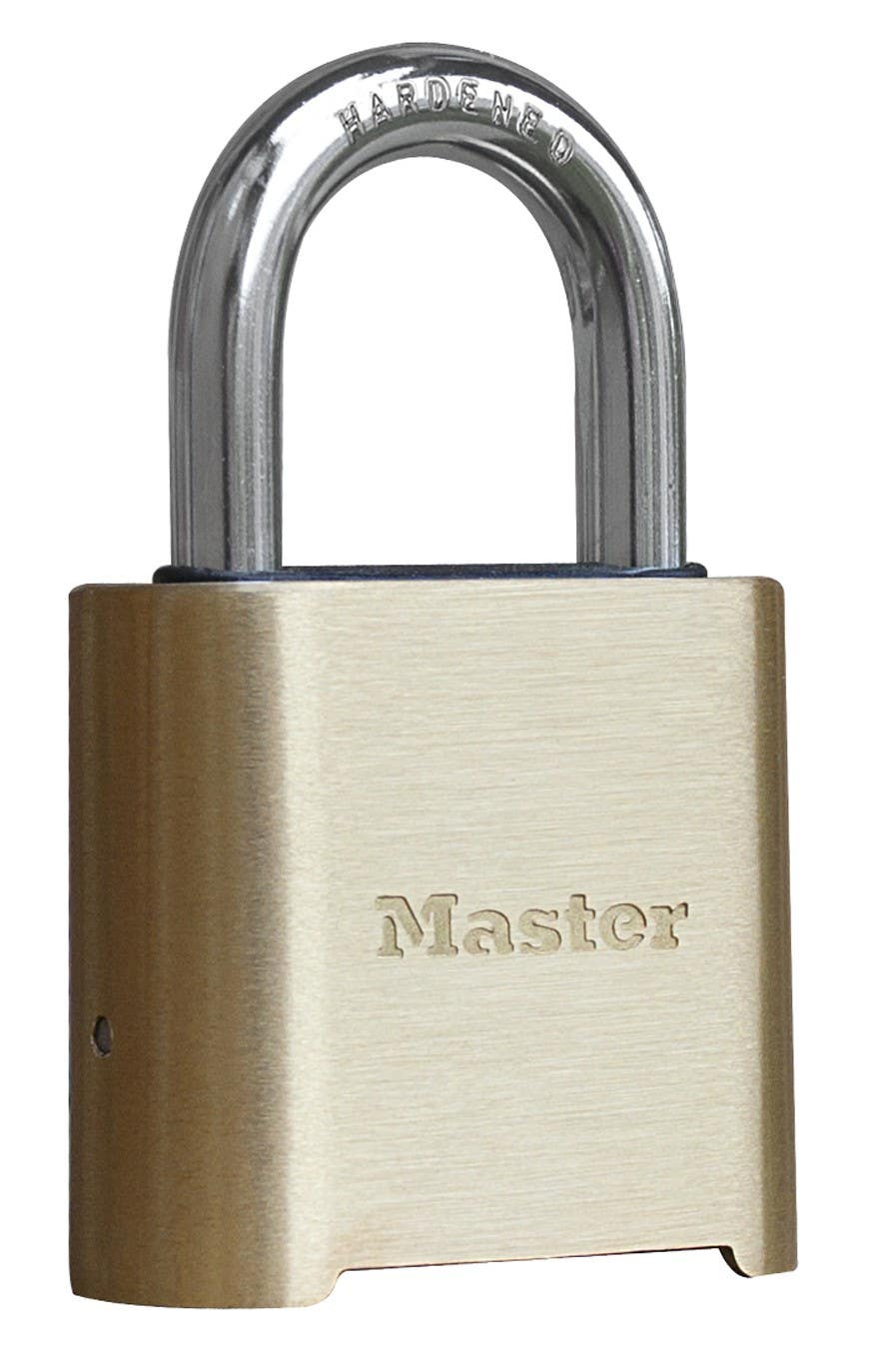 Master Lock 975 2" Resettable Comination Padlock - Brass