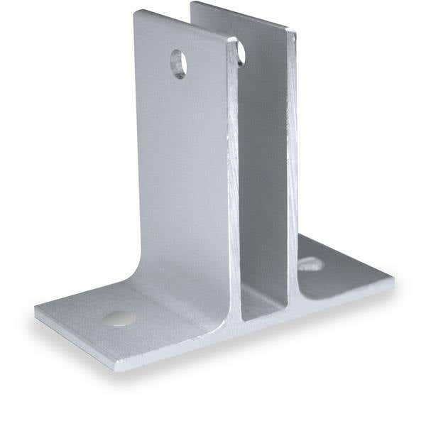 Jacknob 1 Wall Bracket Two Ear w/ Aluminum Material & Clear Anodized Finish