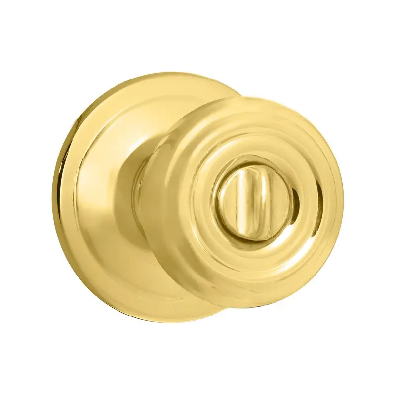 Kwikset 730CN US3 RCAL RCS 270-038 Cameron Privacy Knob, Bright Brass Finish