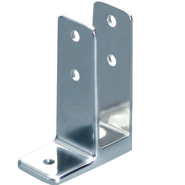 Jacknob 1660 Urinal Screen Bracket One Ear 1" X-high w/ Zamac Material & Polished Chrome Finish