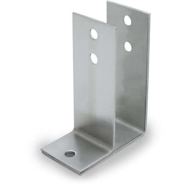 Jacknob 1669 Urinal Screen Bracket One Ear 1" X-high Stamped w/ Stainless Steel Material & Satin Finish