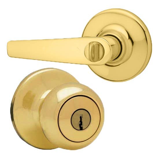 Kwikset 400DL US3 276-615 2-3/4 K2 Delta Entry Brass in Polished Brass