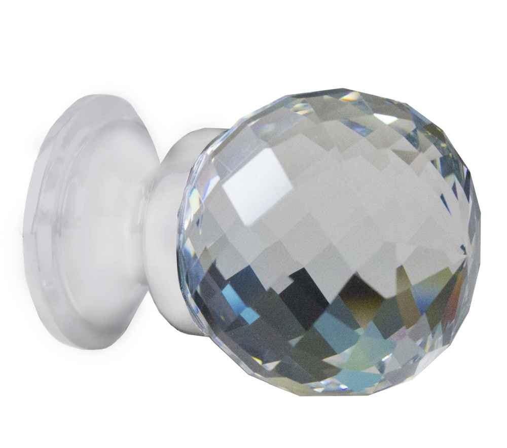 American Imaginations AI-559 1.25-in.W Round Brass Cabinet Knob, Chrome