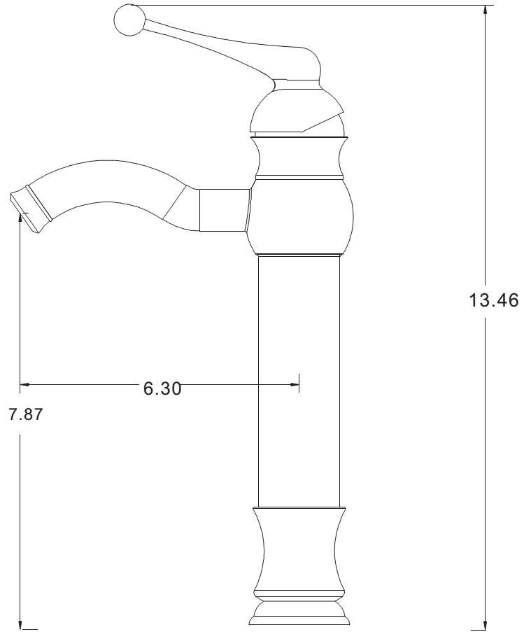 American imaginations AI-14989 Round Vessel Set In White Color With Deck Mount CUPC Faucet