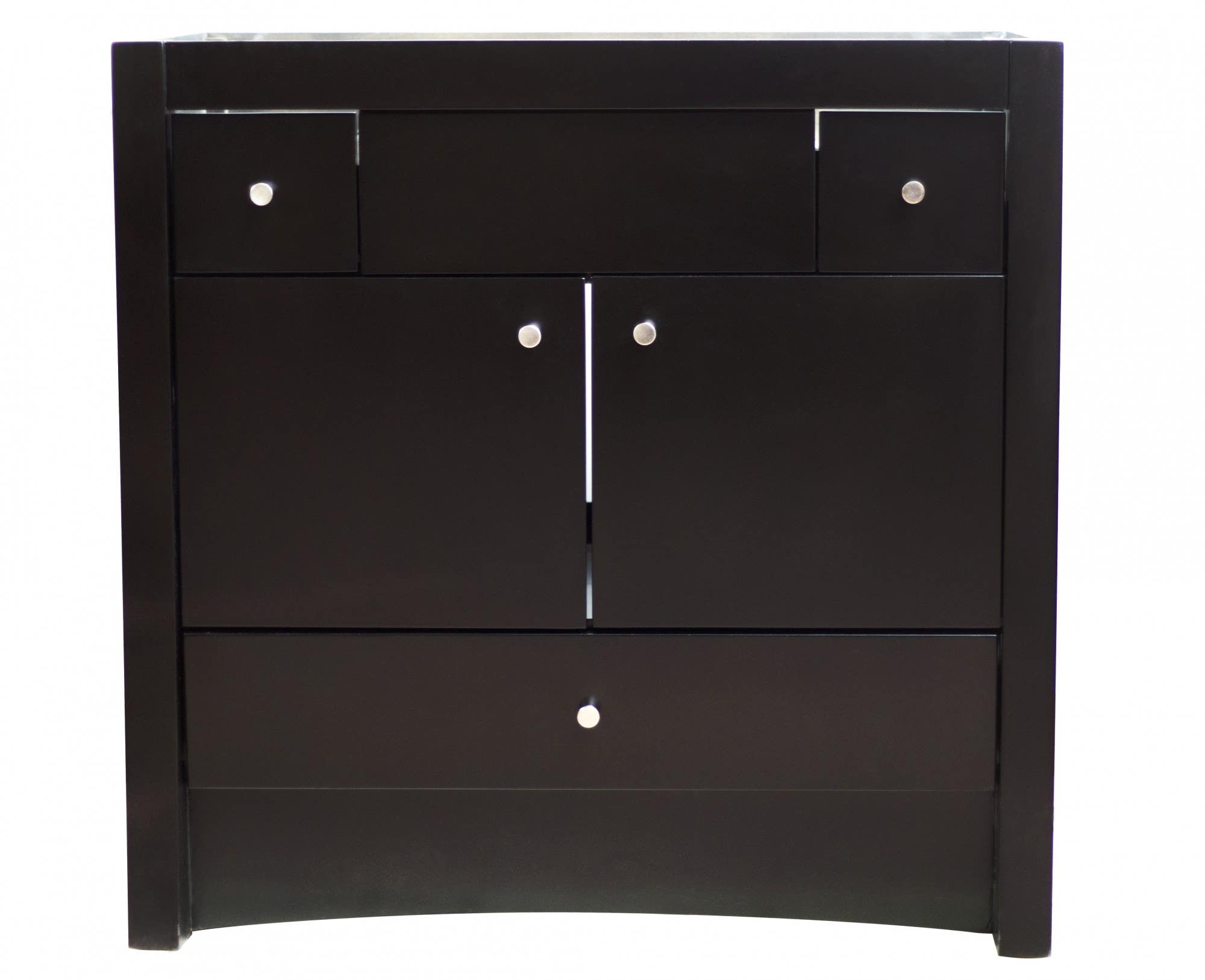 American imaginations AI-1629 35-in. W x 17.5-in. D Transitional Birch Wood-Veneer Vanity Base Only In Distressed Antique Walnut