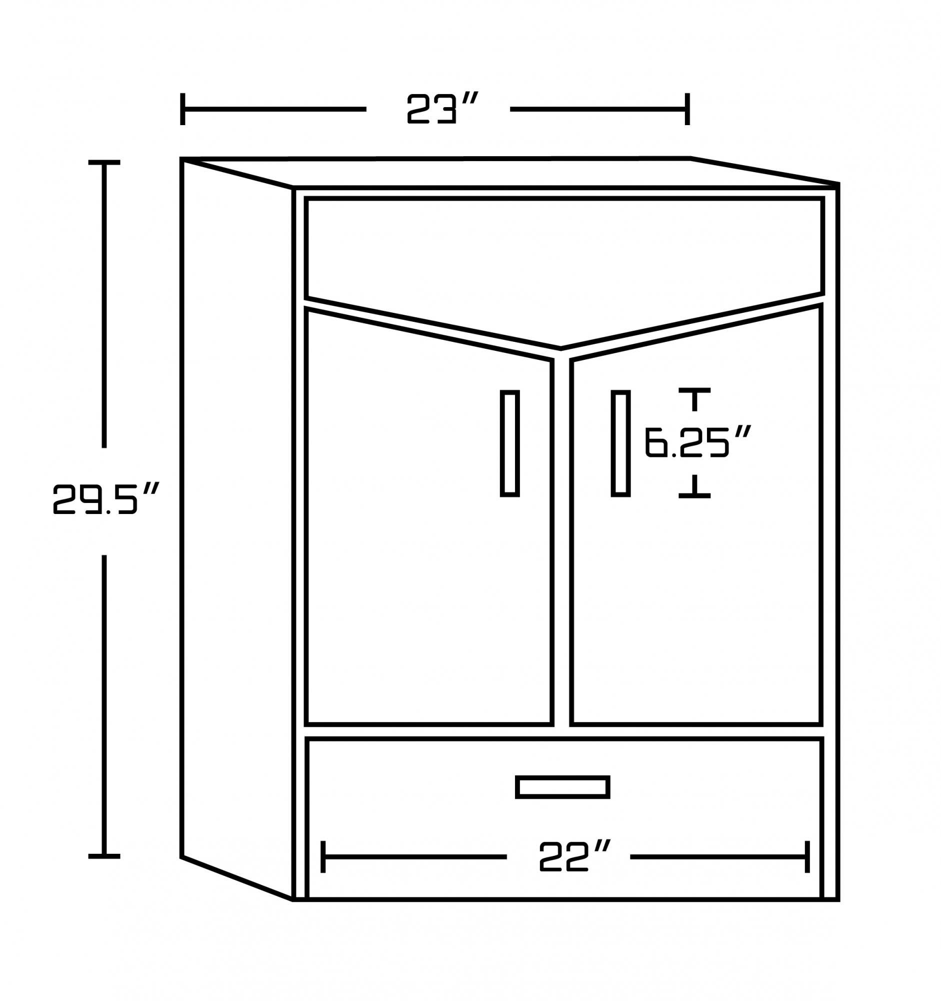 American imaginations AI-18119 23-in. W x 18-in. D Modern Wall Mount Plywood-Melamine Vanity Base Only In Dawn Grey