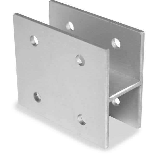 Jacknob 1734 Wall Bracket H Type 1" X 3" Long w/ Aluminum Material & Clear Anodized Finish