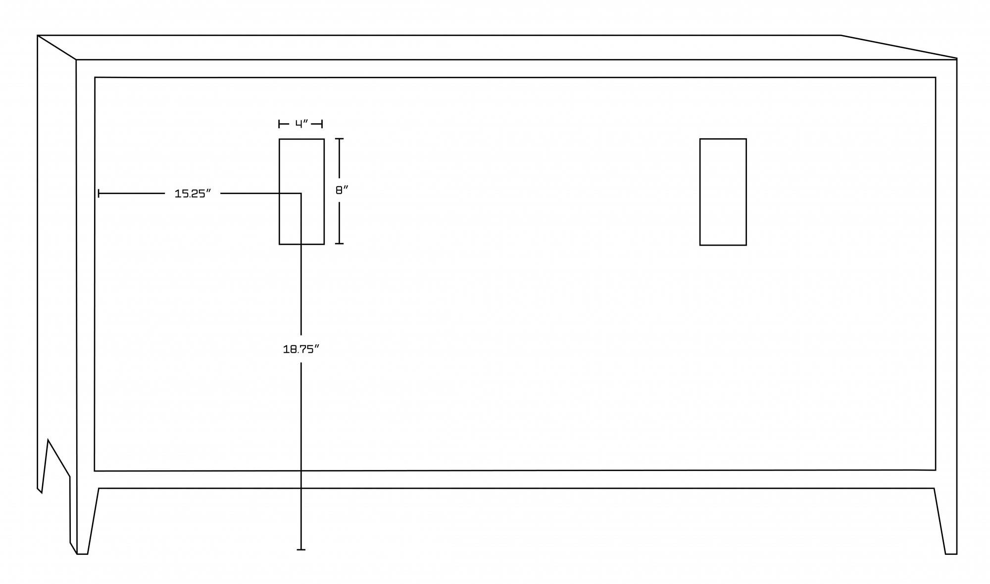 American imaginations AI-17477 Modern Plywood-Veneer Vanity Base Set Only In White