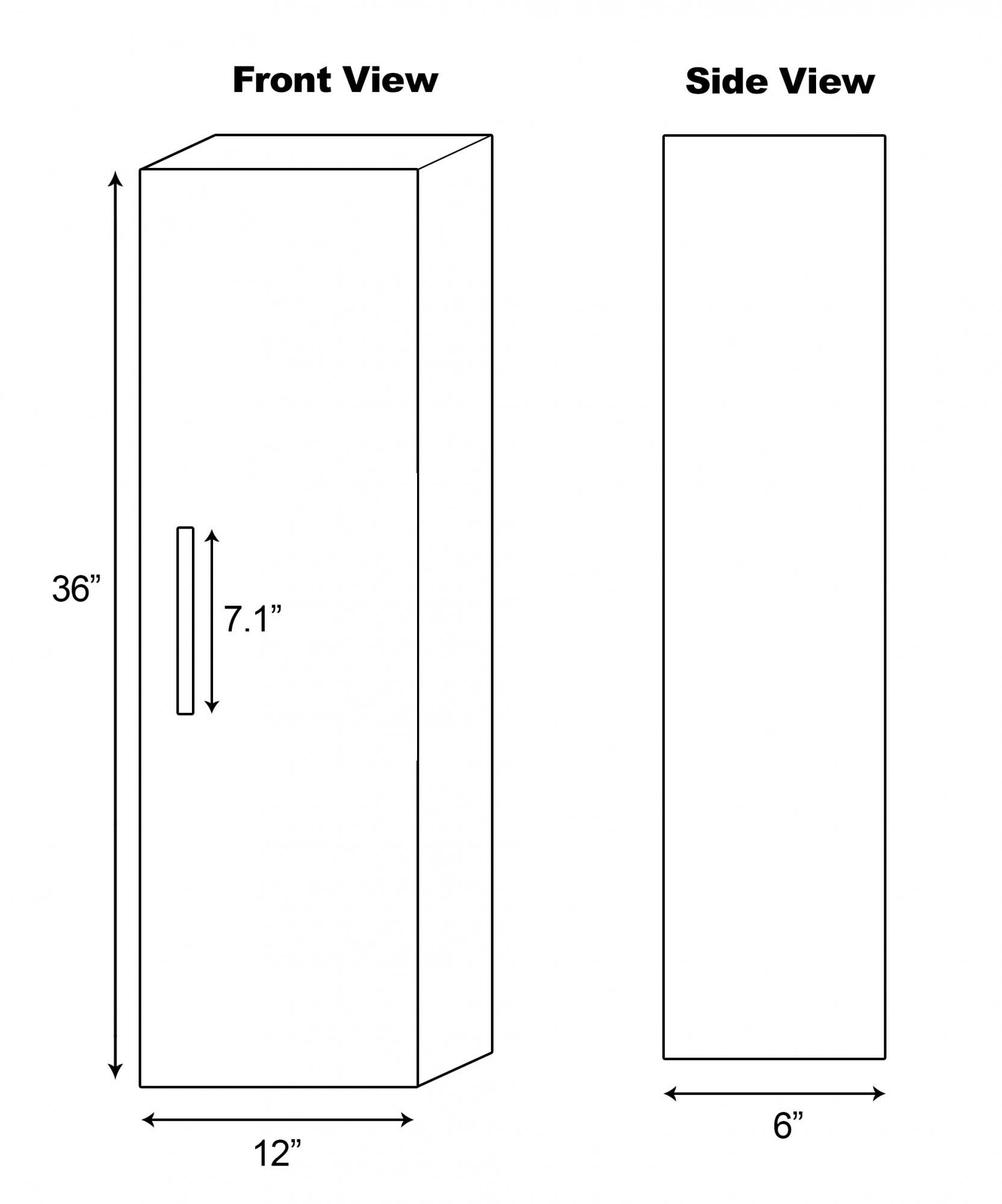 American imaginations AI-1355 12-in. W x 36-in. H Modern Plywood-Melamine Medicine Cabinet In Dawn Grey