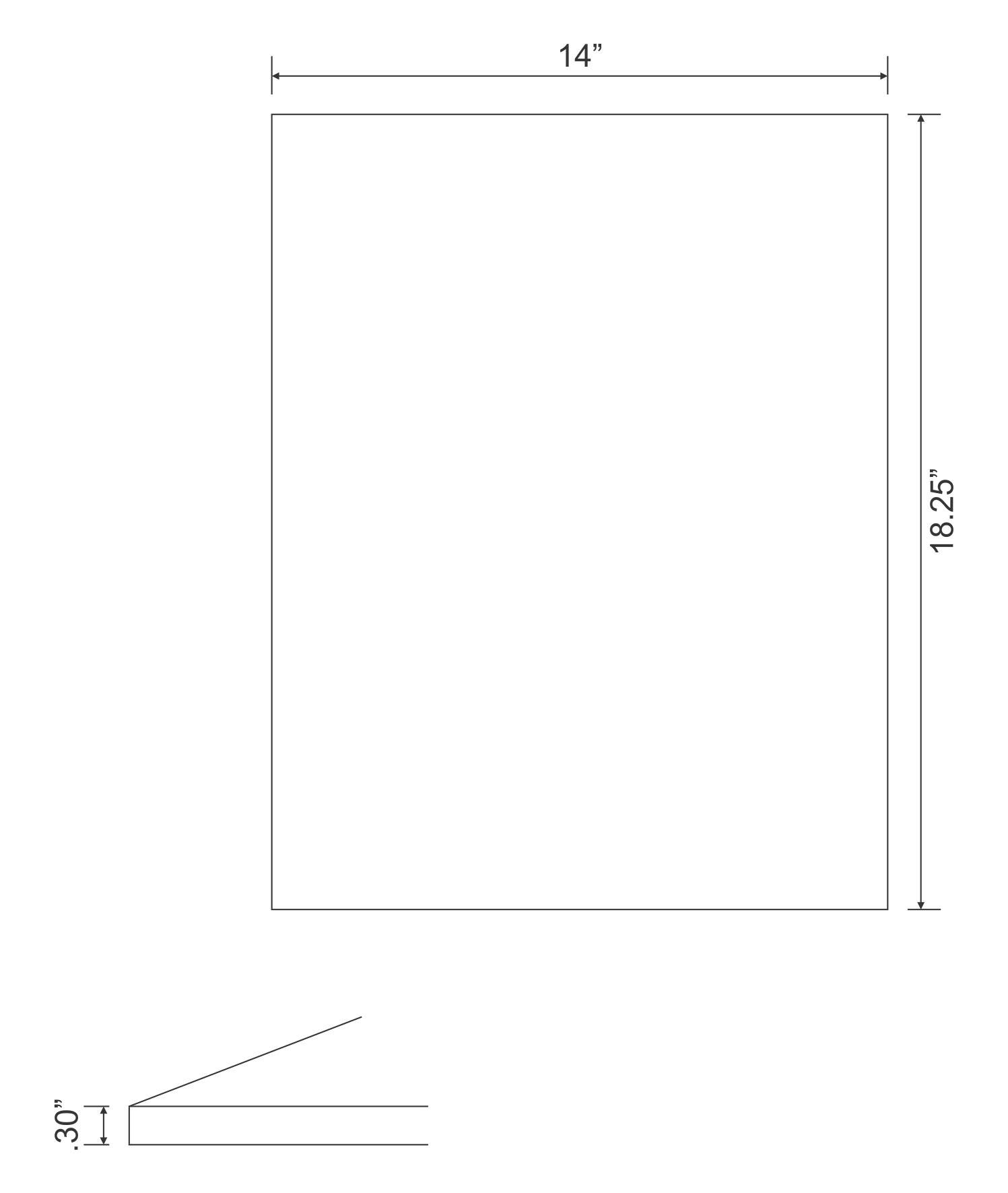 American imaginations AI-18122 14-in. W X 18.25-in. D Glass Top In Black Color