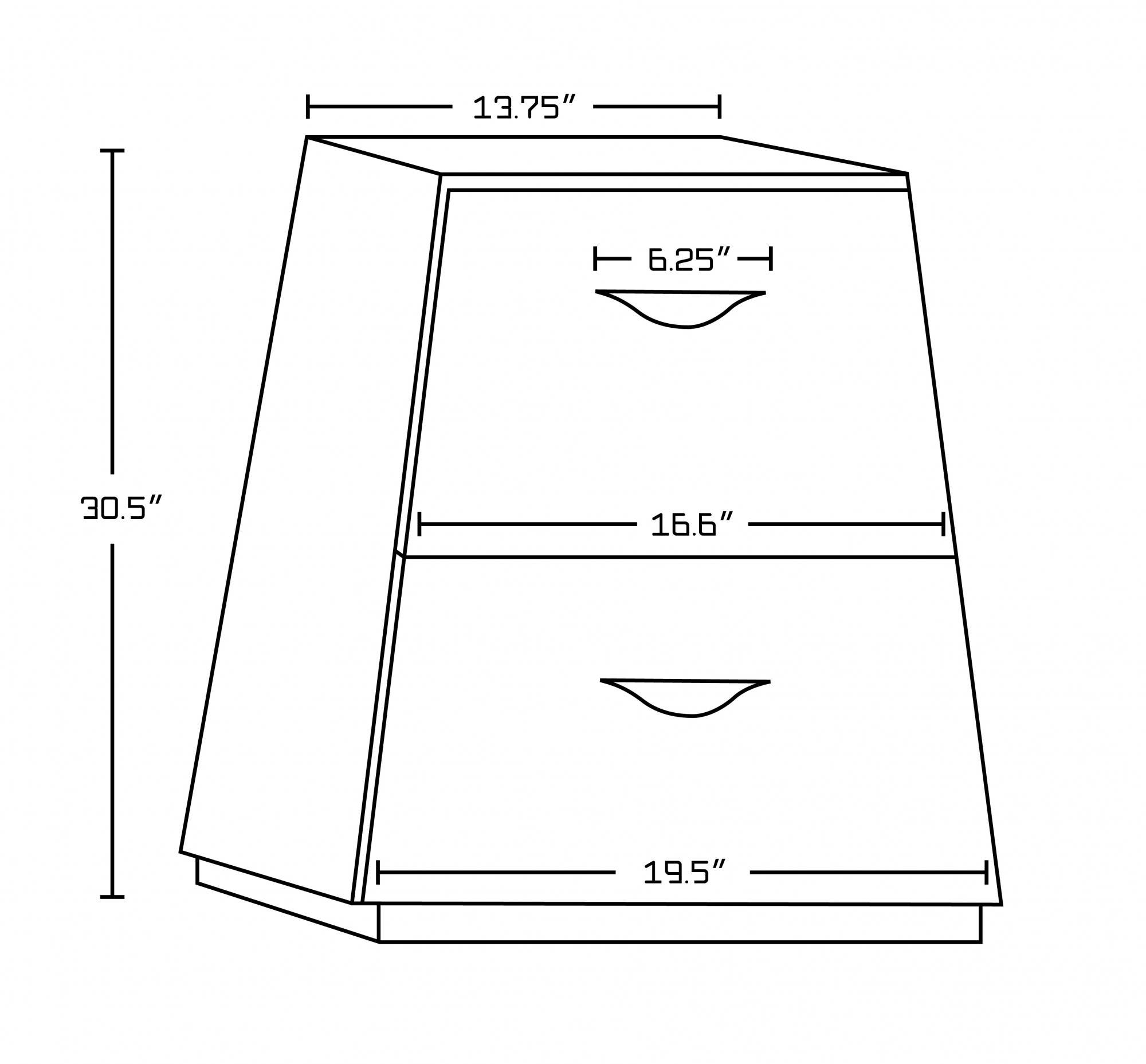 American imaginations AI-1185 19.5-in. W x 30.5-in. H Modern Plywood-Melamine Modular Drawer In Wenge