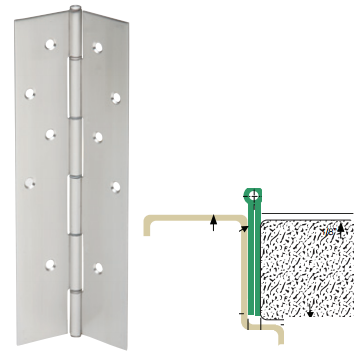 Ives 600 Pin & Barrel Steel Continuous Concealed Hinge 1/8" Inset Non Handed