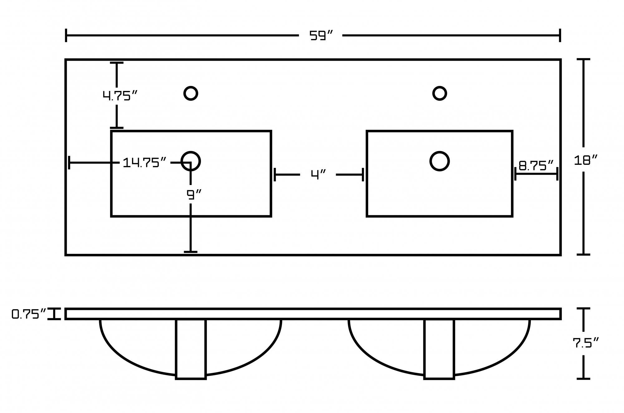 American Imaginations AI-15917 Ceramic Top Set In White Color With Single Hole CUPC Faucet
