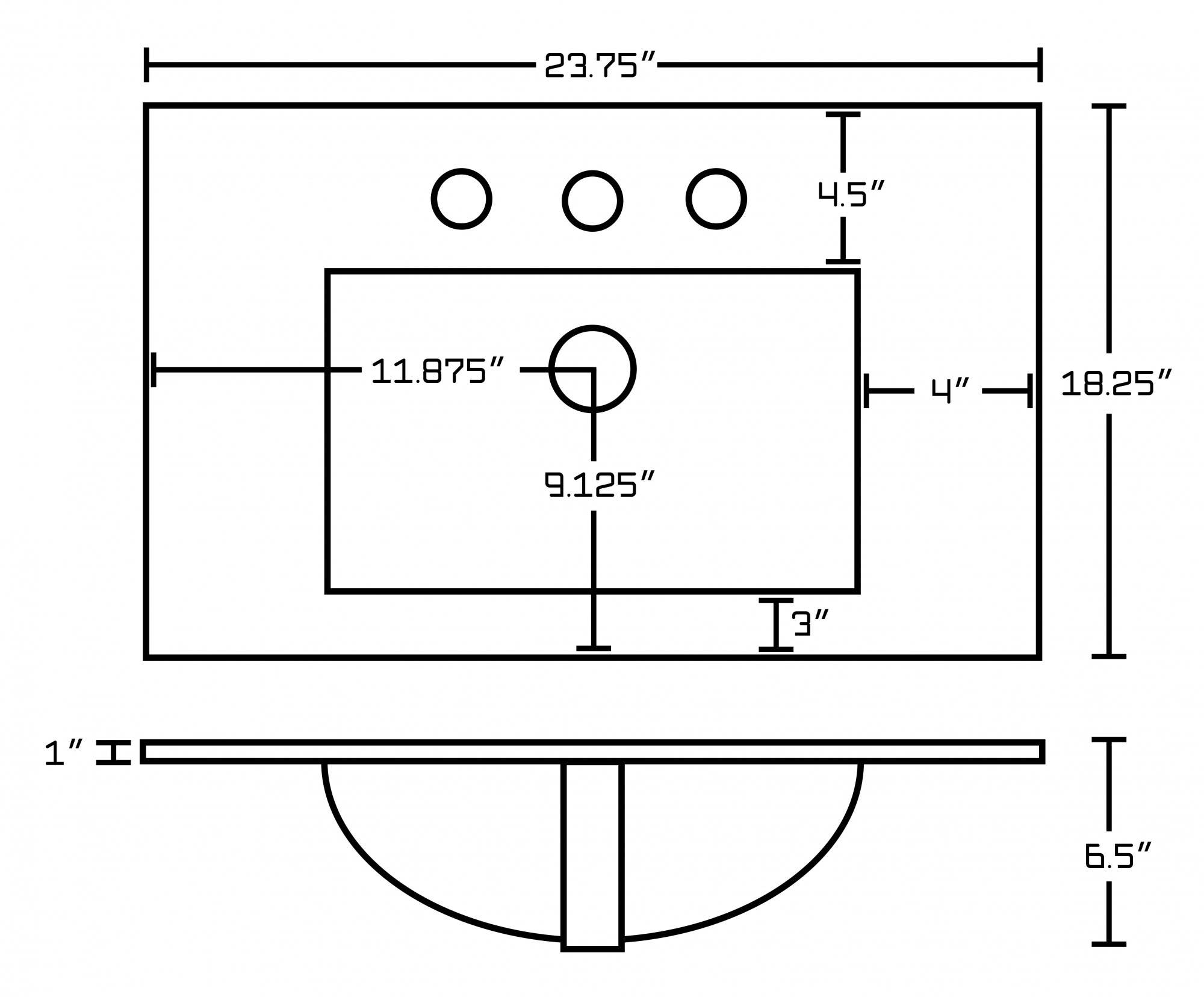 American Imaginations AI-15720 Ceramic Top Set In White Color With 8-in. o.c. CUPC Faucet