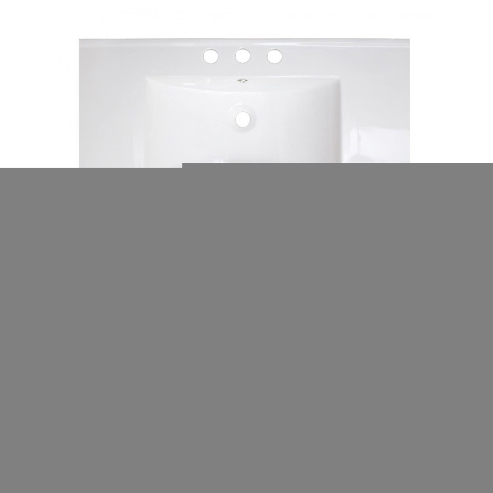 American Imaginations AI-15723 Ceramic Top Set In White Color With 8-in. o.c. CUPC Faucet