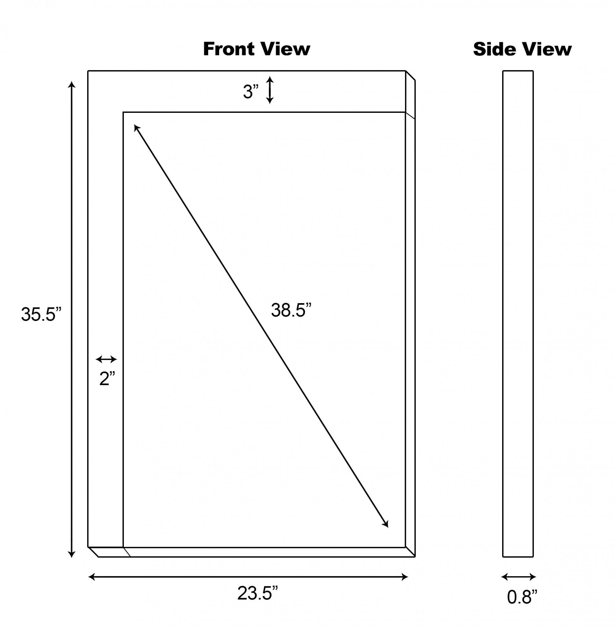American Imaginations AI-652 23.5-in. W x 35.5-in. H Modern Plywood-Veneer Wood Mirror In White