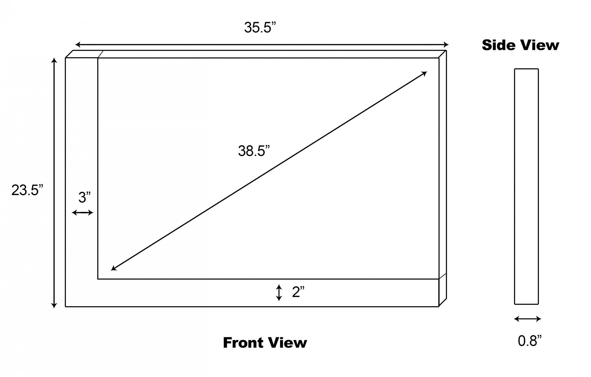 American Imaginations AI-653 35.5-in. W x 23.5-in. H Modern Plywood-Veneer Wood Mirror In White