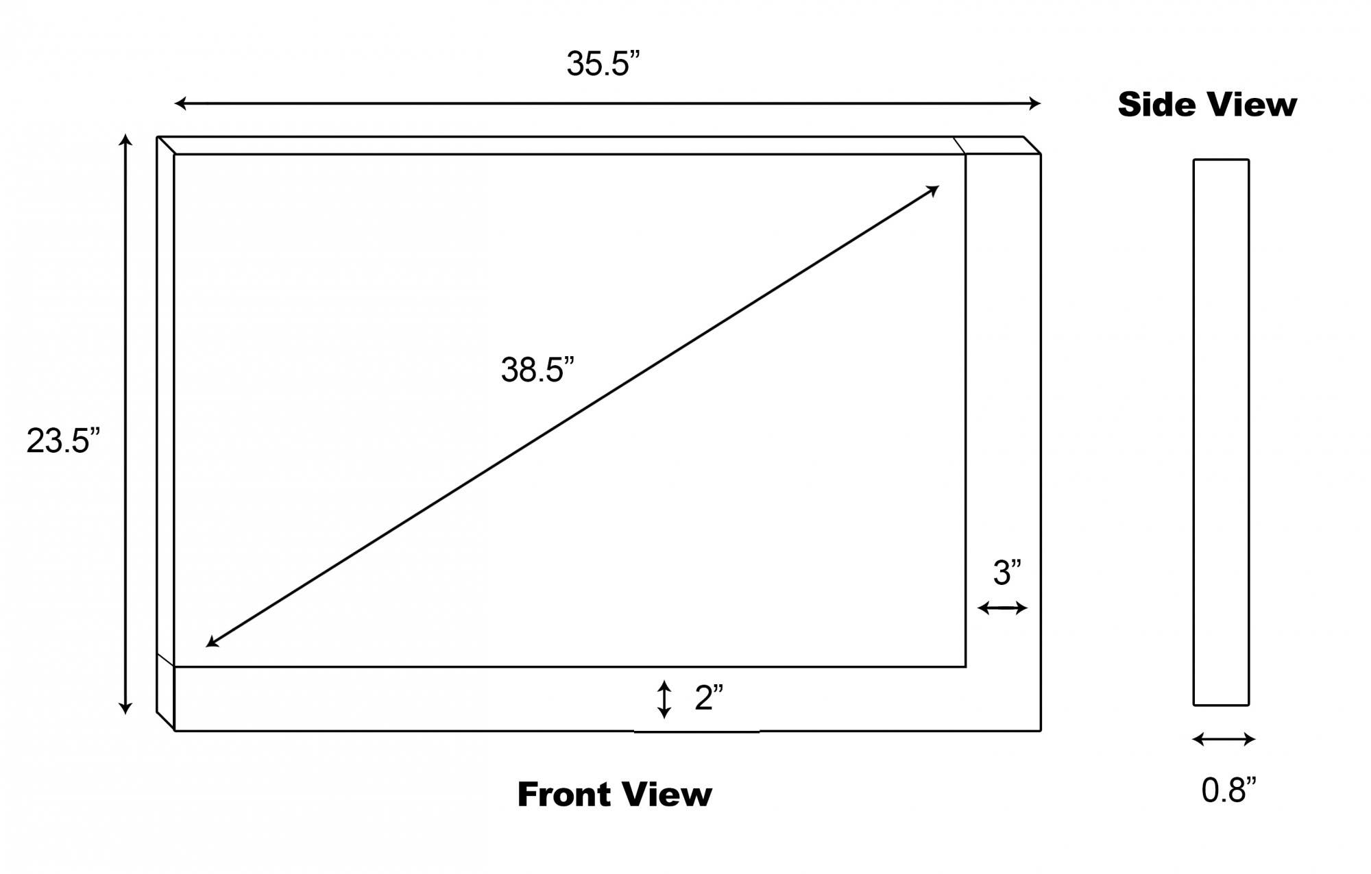 American Imaginations AI-654 35.5-in. W x 23.5-in. H Modern Plywood-Veneer Wood Mirror In White