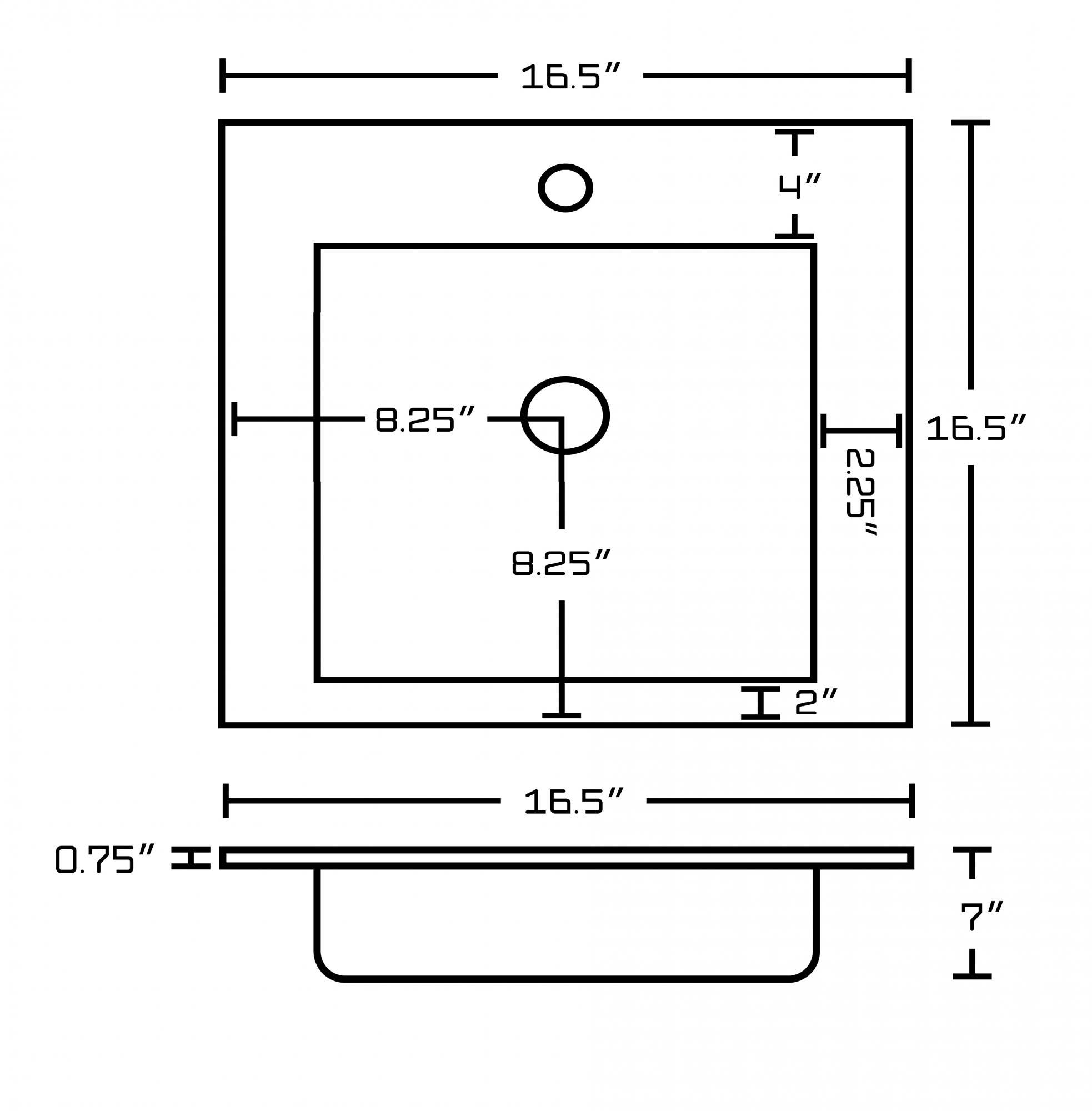 American Imaginations AI-16021 Ceramic Top Set In White Color With Single Hole CUPC Faucet