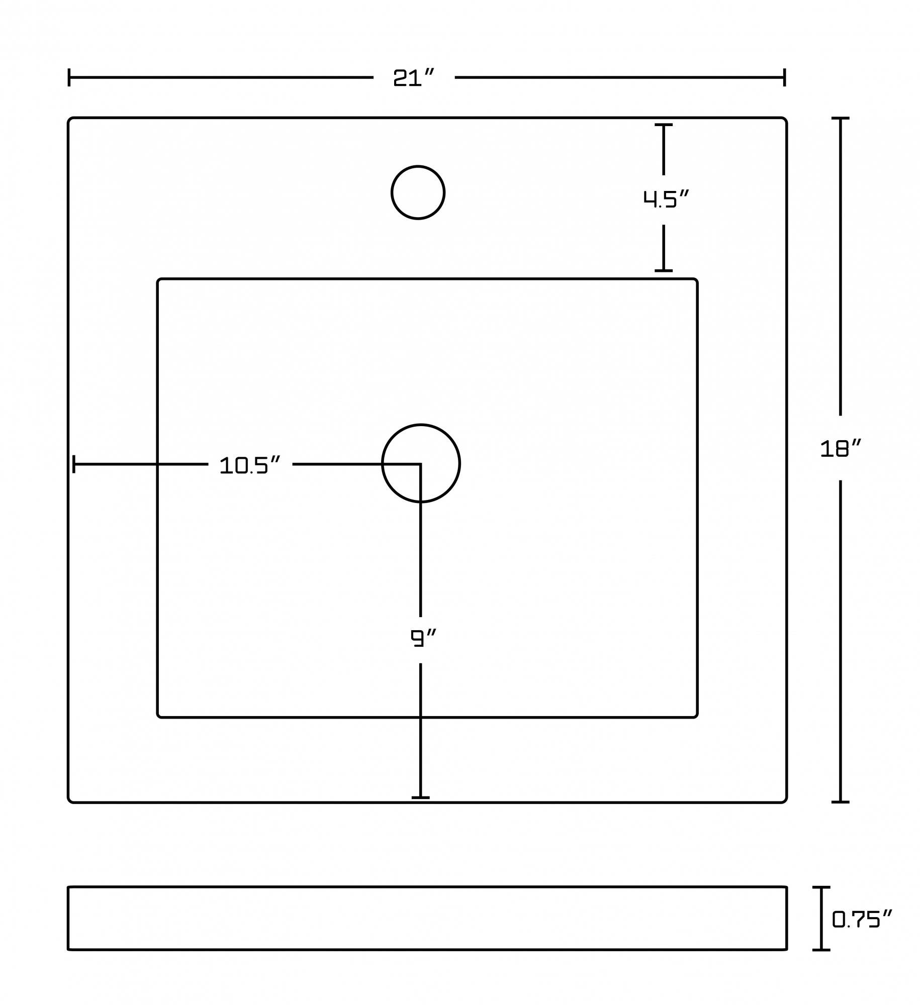 American Imaginations AI-15857 Ceramic Top Set In White Color With Single Hole CUPC Faucet