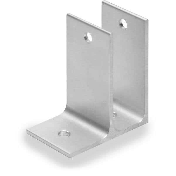 Jacknob 1 Wall Bracket One Ear w/ Aluminum Material & Clear Anodized Finish