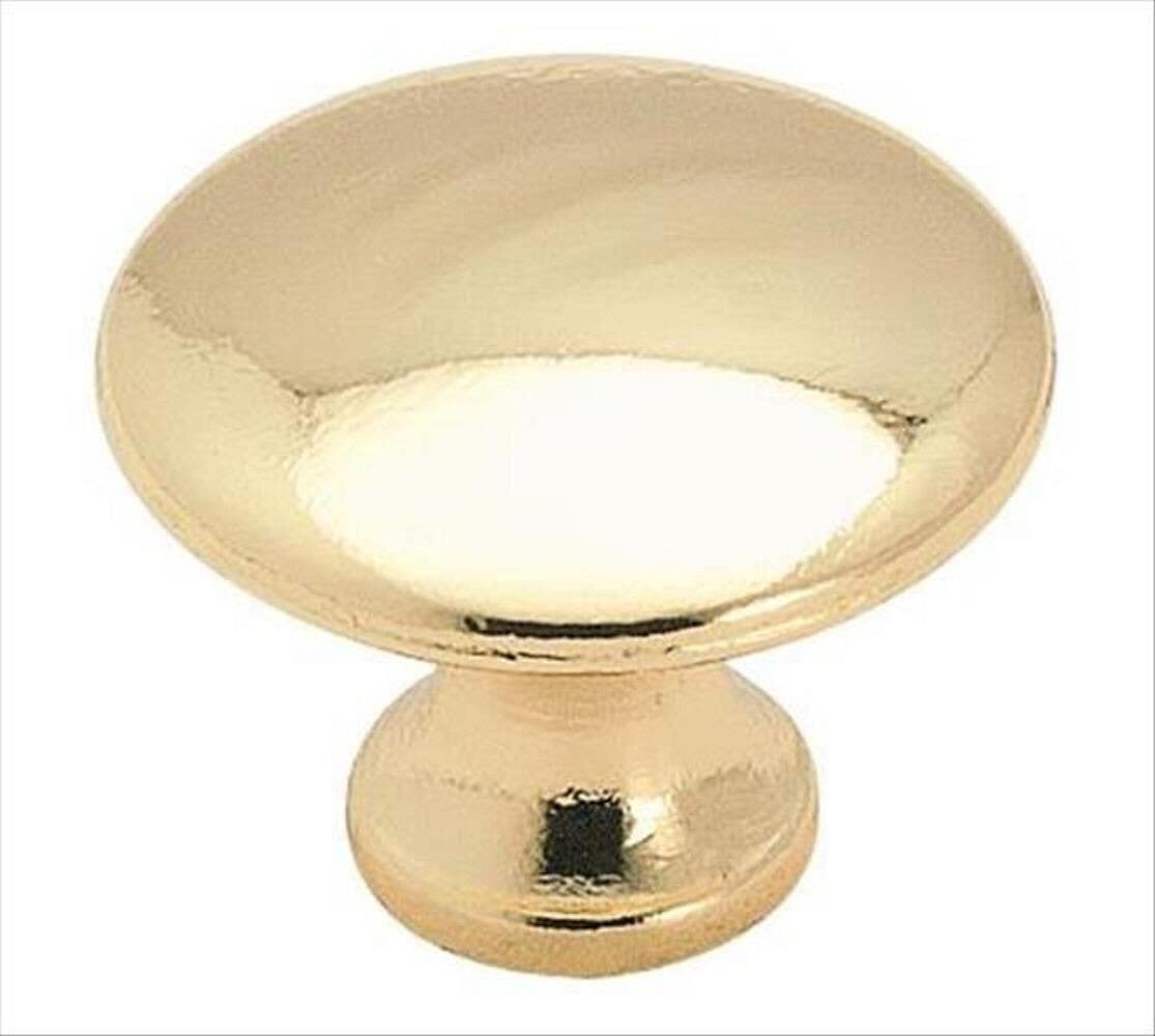 Amerock 255PB Everyday Heritage Cabinet Knob, 1-3/16" Daimeter, Finish-Polished Brass