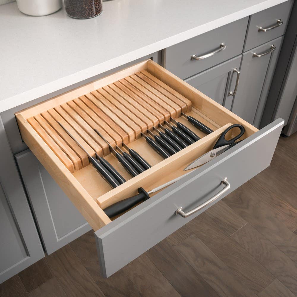 Hardware Resources KO18-B21 Knife Block Drawer Insert, 16"