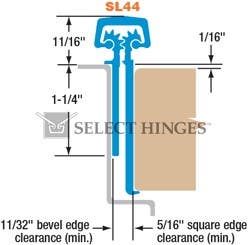 Select SL44 Concealed Geared Continuous Hinge, Heavy Duty