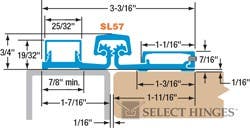 Select SL57 Full Surface Geared Continuous Hinge