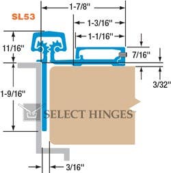 Select SL53 Half Surface Geared Continuous Hinge, Heavy Duty