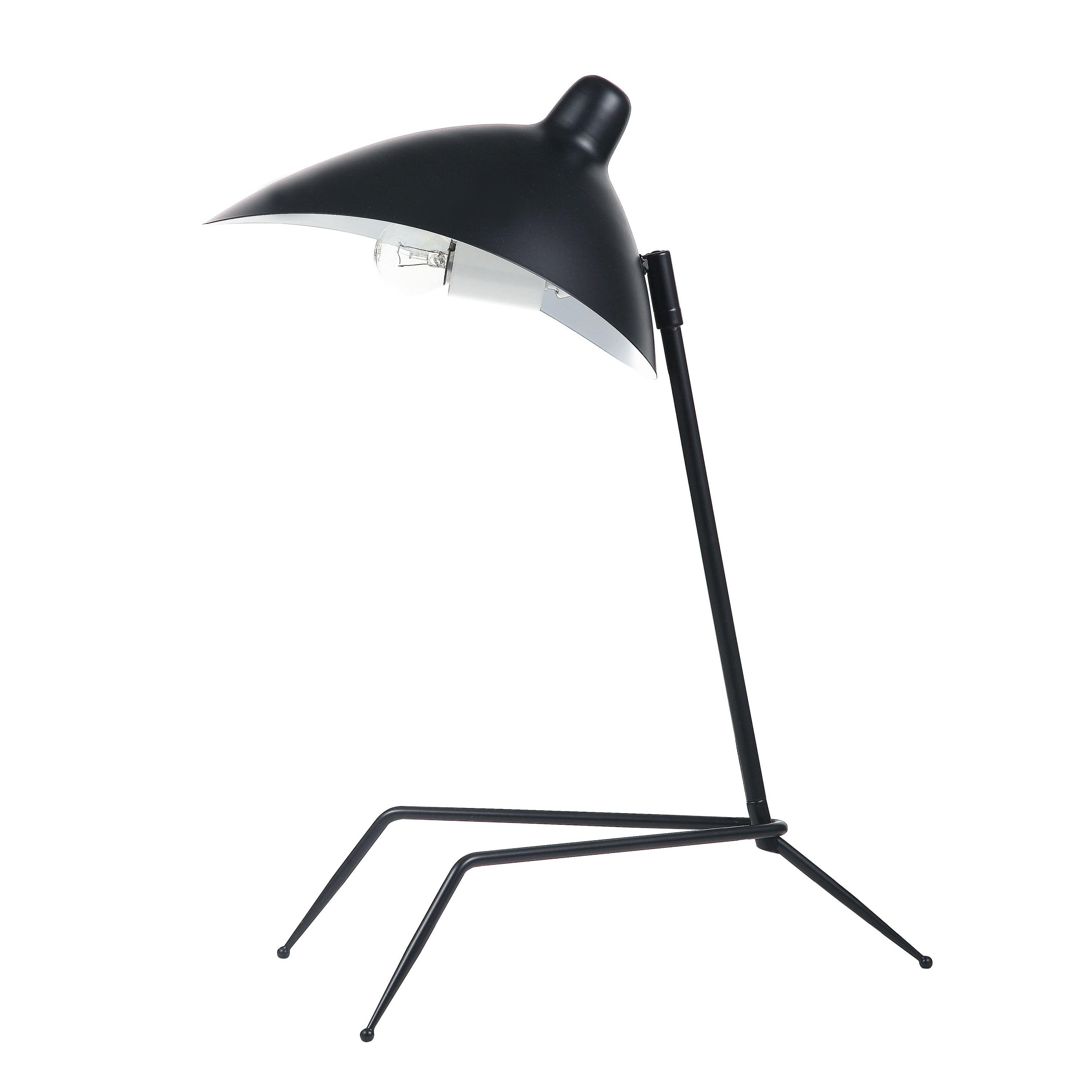 Dainolite 210T 1 Light Table Lamp, Matte Black Finish