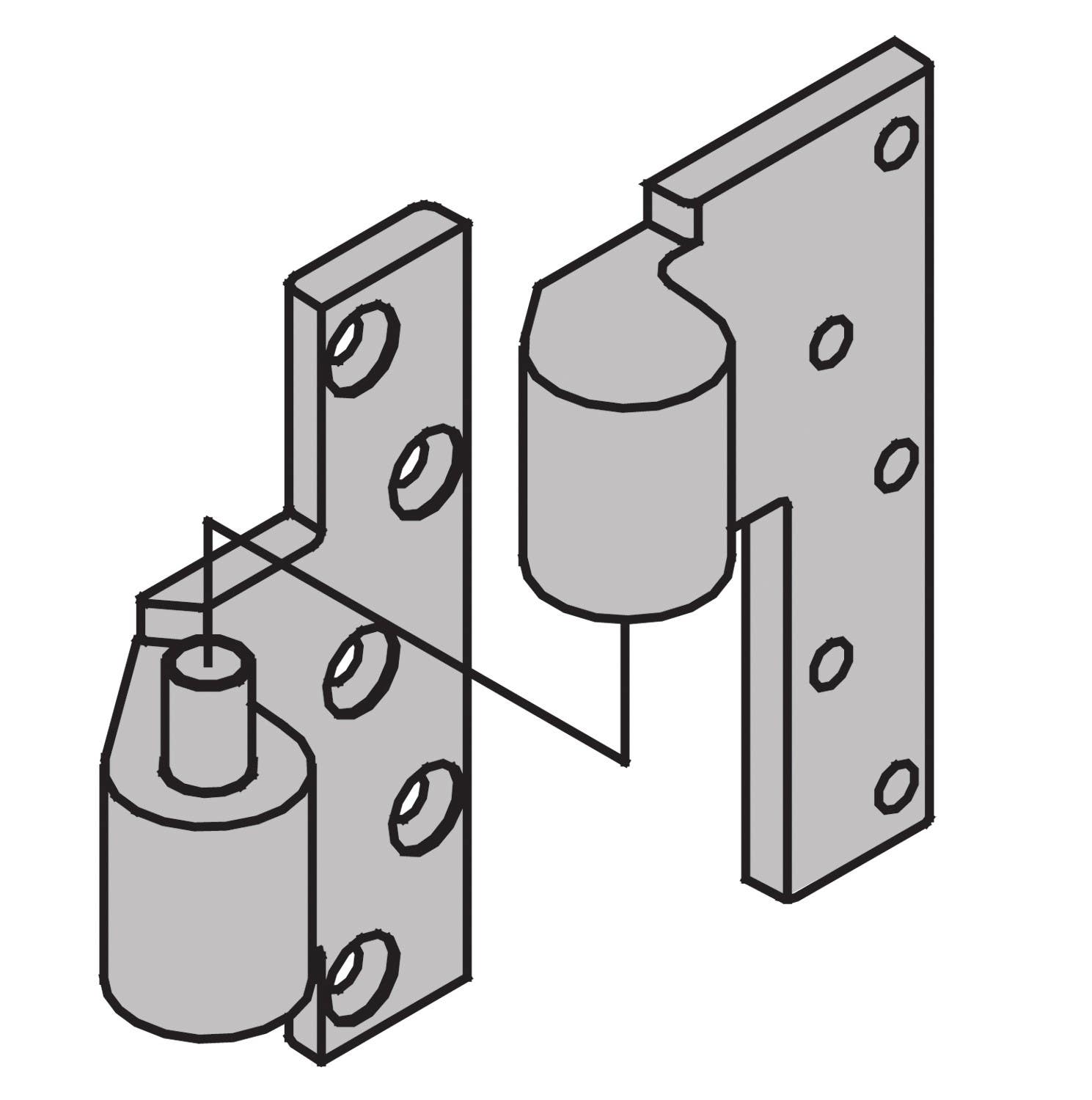 Ives 7244F Fire Rated 1-1/2" Offset Pivot