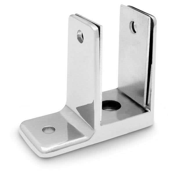 Jacknob 18204 Wall Bracket One Ear 1-1/8" W/alum Spacer w/ Zamac Material & Polished Chrome Finish