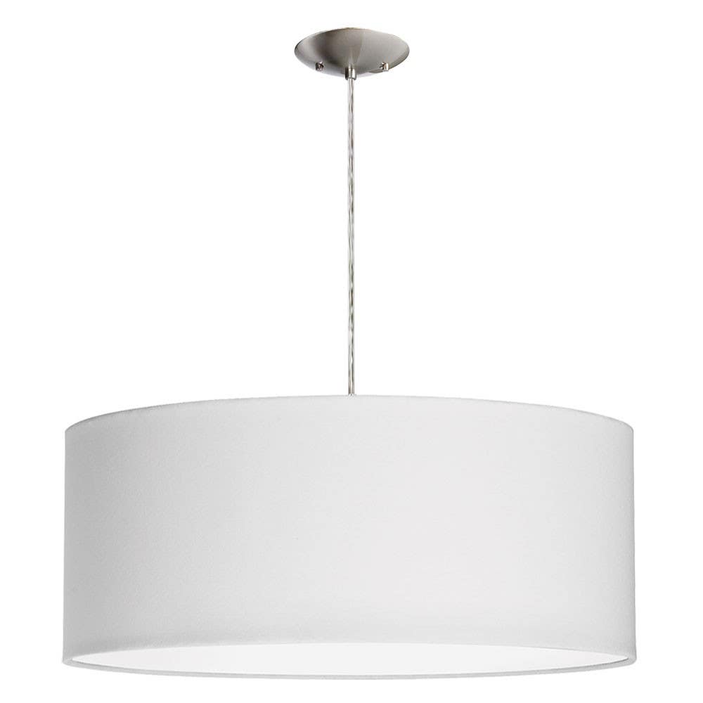 Dainolite 572210 3 Light Drum Pendant w/ White Shade & Diffuser