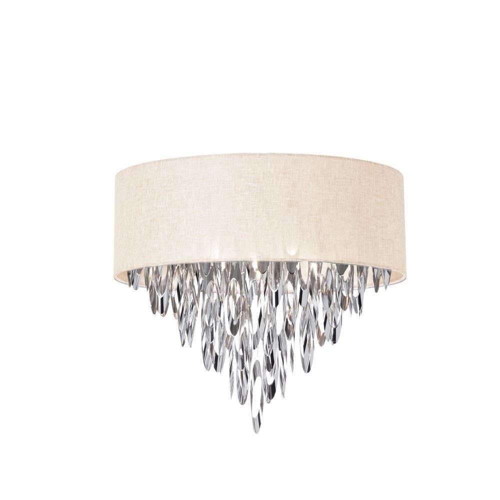 Dainolite ALL 4 Light Flush Mount, Polished Chrome Finish