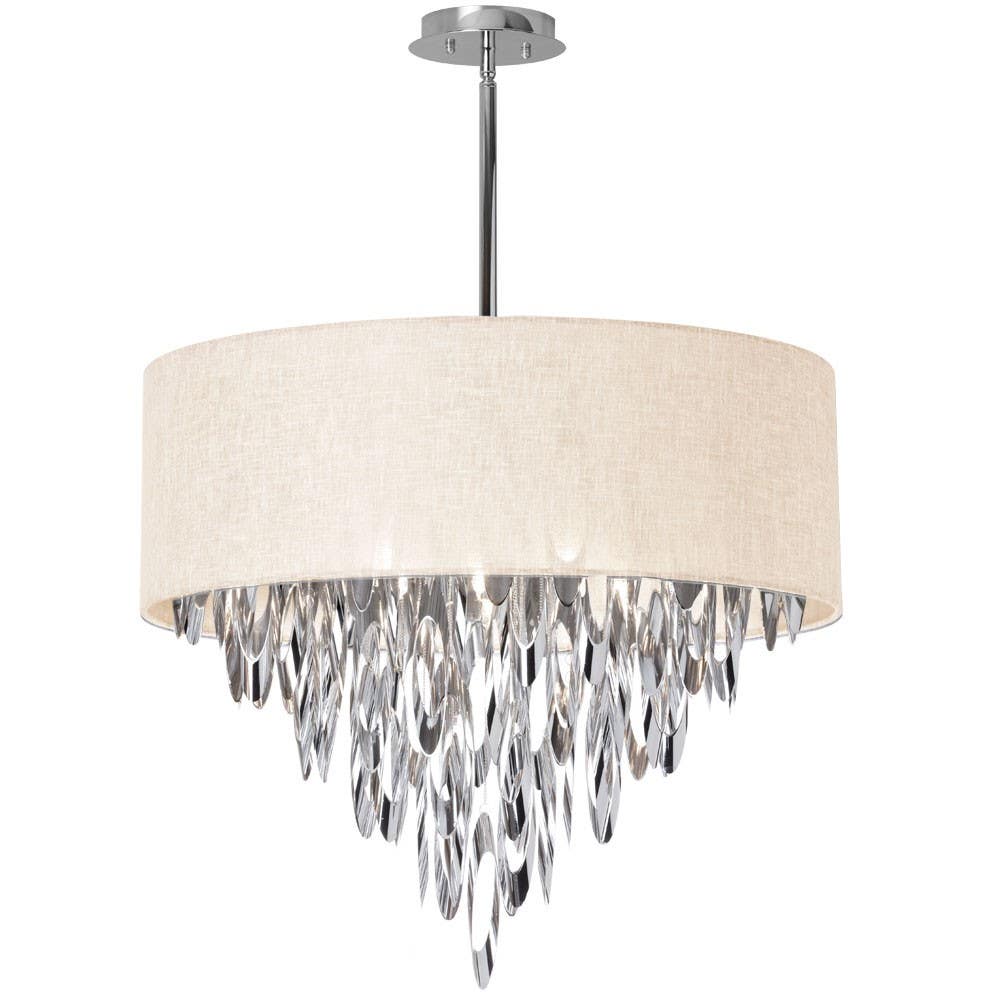Dainolite ALL 8 Light Chandelier, Polished Chrome Finish