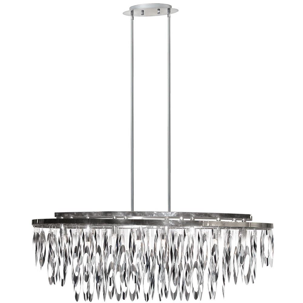 Dainolite ALL 8 Light Oval Chandelier, Polished Chrome Finish