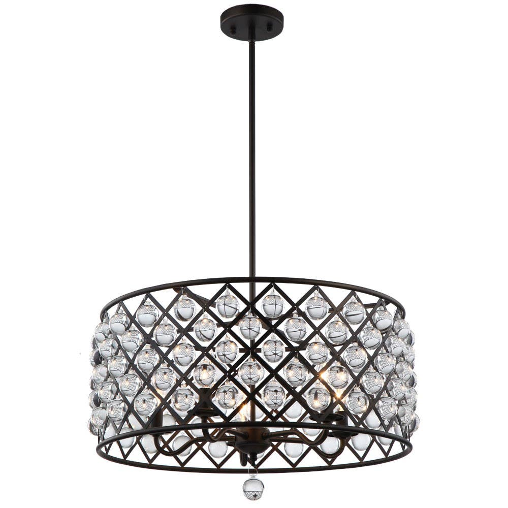 Dainolite CRE 5 Light Large Pendant w/ Crystal Balls