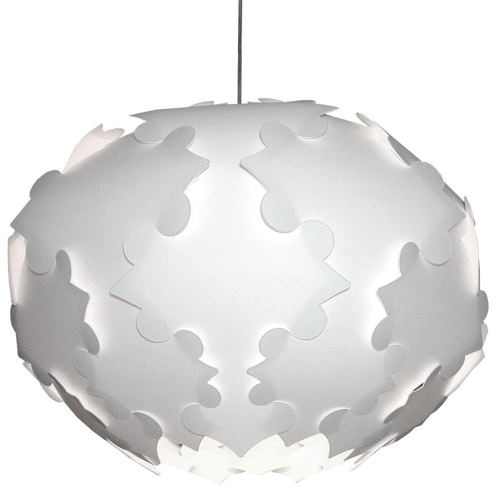 Dainolite DBF Light Pendant, White w/ Chrome Hardware