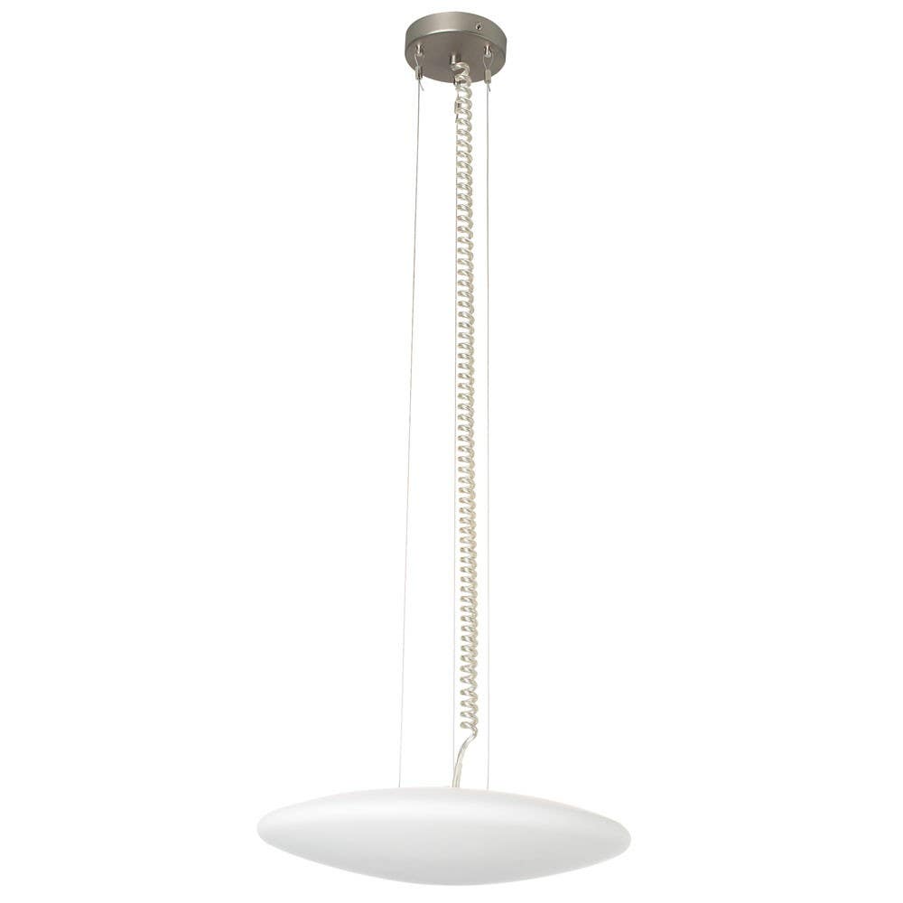 Dainolite DHC441 3 Light Ceiling Fixture, Satin Chrome, Frosted White Glass