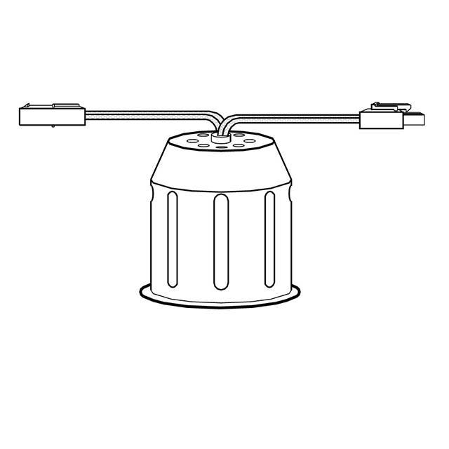 Dainolite DL4000 Metal Housing For DL400 Trim 40Watt R14 Can