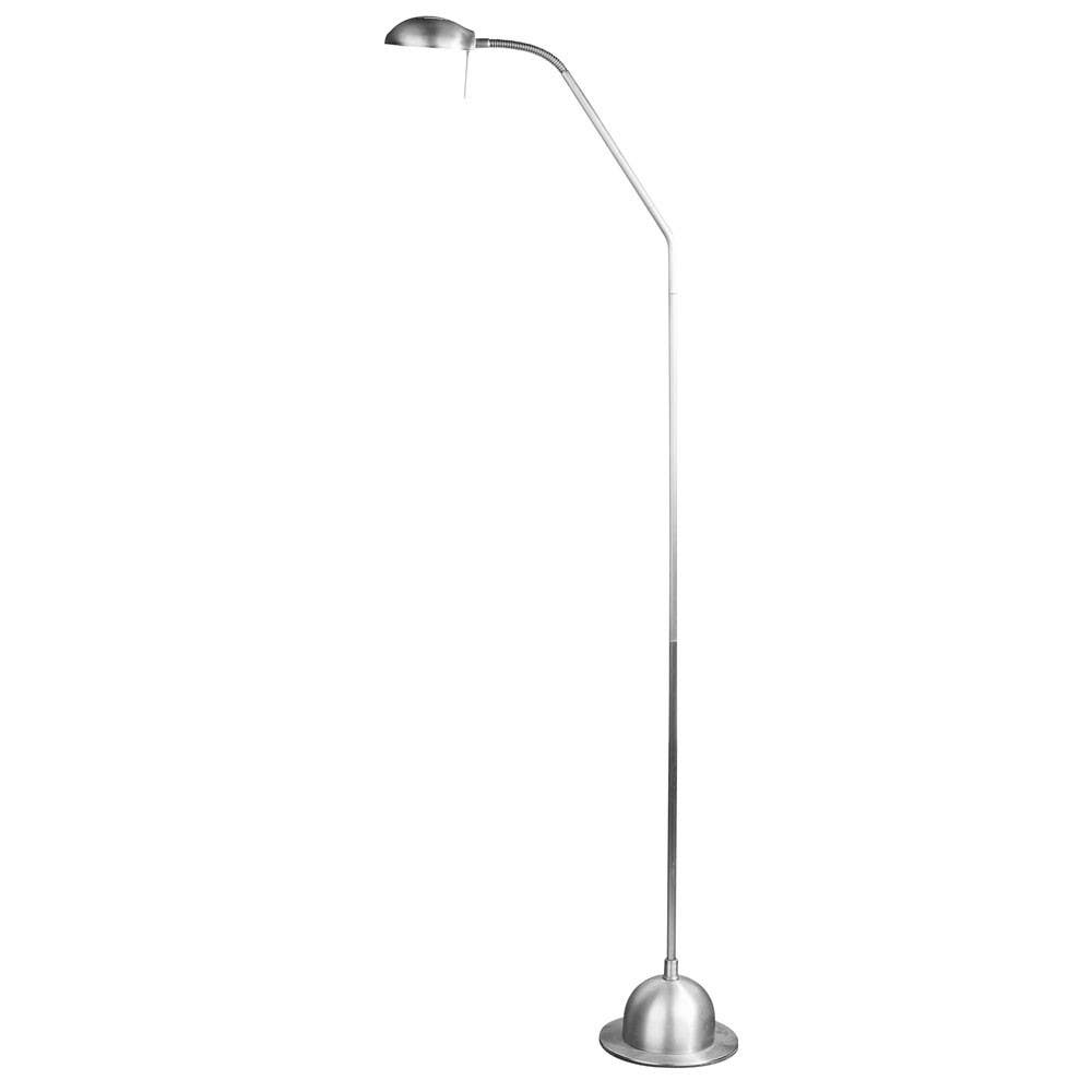 Dainolite DLHA730F Adjustable Gooseneck Floor Lamp, Satin Chrome