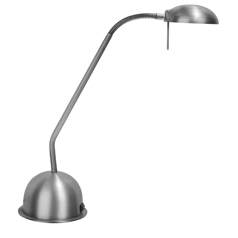 Dainolite DLHA730 Adjustable Gooseneck Desk Lamp, Satin Chrome Finish