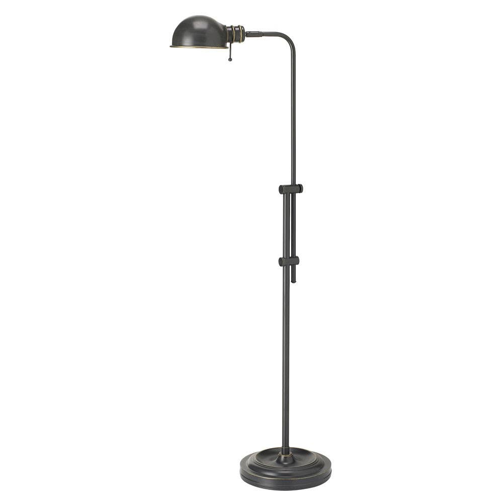 Dainolite DM1958F Pharmacy Floor Lamp, Oil Brushed Bronze, Adjustable Arm & Shade